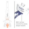 Bucal Shock Doctor Thunder Bolt - Blanco/Azul